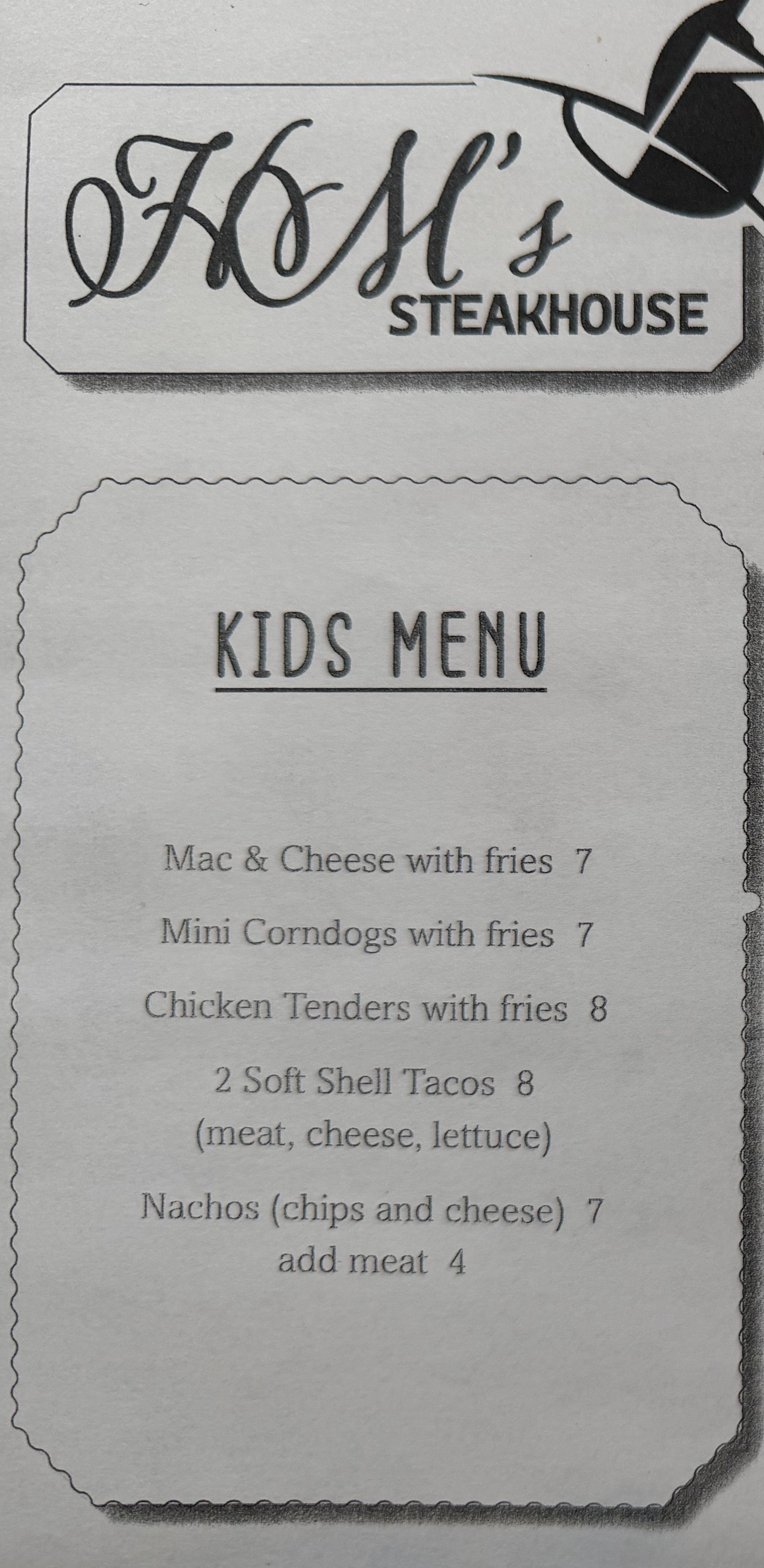 Children's Menu Image